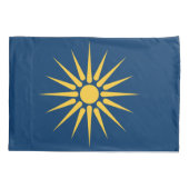 Patriotic Single Pillowcase with flag of Macedonia 枕カバー (裏面)