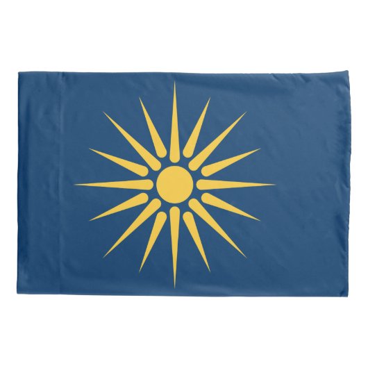 Patriotic Single Pillowcase with flag of Macedonia 枕カバー (裏面)