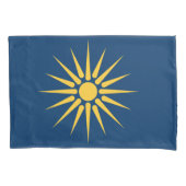 Patriotic Single Pillowcase with flag of Macedonia 枕カバー (正面)