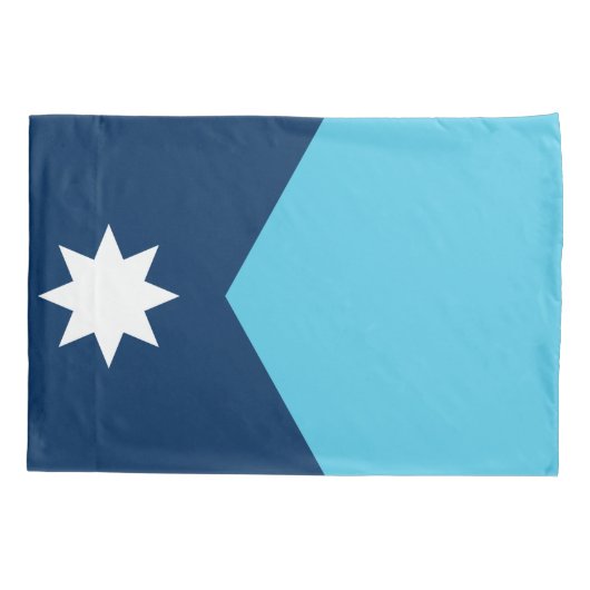 Patriotic Single Pillowcase with flag of Minnesota 枕カバー (裏面)
