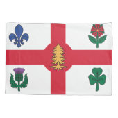 Patriotic Single Pillowcase with flag of Montreal 枕カバー (裏面)