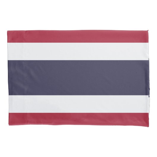 Patriotic Single Pillowcase with flag of Thailand 枕カバー (正面)