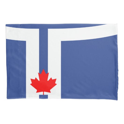 Patriotic Single Pillowcase with flag of Toronto 枕カバー (正面)