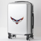 Patriotic Soaring Eagle Graphic – Red White  シール (スーツケース)