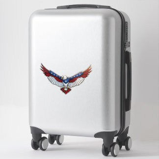 Patriotic Soaring Eagle Graphic – Red White  シール