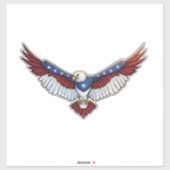 Patriotic Soaring Eagle Graphic – Red White  シール (シート)
