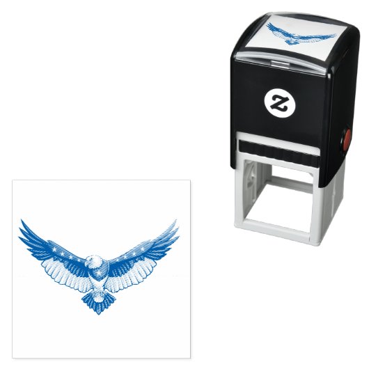 Patriotic Soaring Eagle Graphic – Red White  セルフインキングスタンプ (インサイチュ)