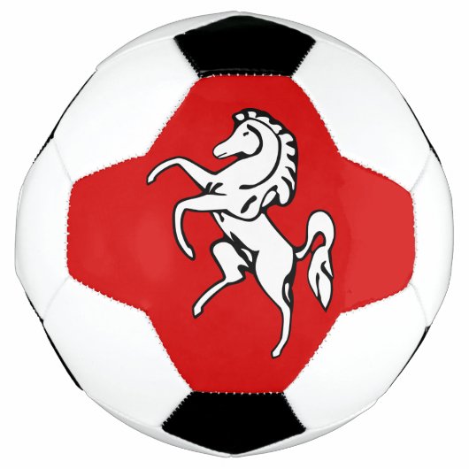 Patriotic Soccer Ball with Flag of Kent, England サッカーボール (正面)