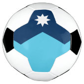 Patriotic Soccer Ball with Flag of Minnesota, USA サッカーボール (回転)