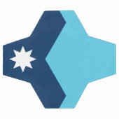 Patriotic Soccer Ball with Flag of Minnesota, USA サッカーボール (フラット)