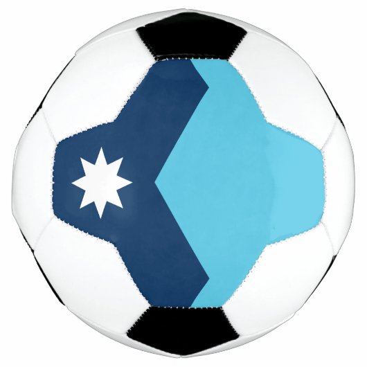 Patriotic Soccer Ball with Flag of Minnesota, USA サッカーボール (正面)