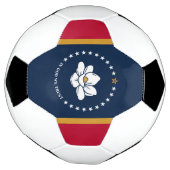Patriotic Soccer Ball with Flag of Mississippi, US サッカーボール (回転)