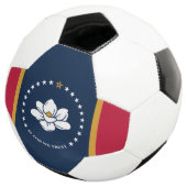 Patriotic Soccer Ball with Flag of Mississippi, US サッカーボール (3/4)