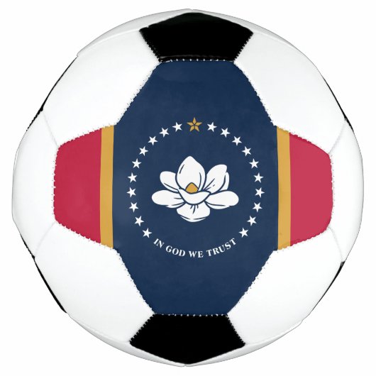 Patriotic Soccer Ball with Flag of Mississippi, US サッカーボール (正面)