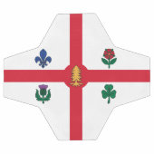 Patriotic Soccer Ball with Flag of Montreal Canada サッカーボール (フラット)