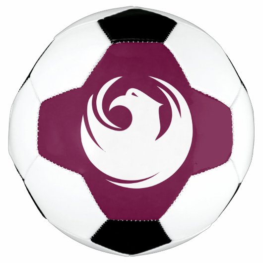 Patriotic Soccer Ball with Flag of Phoenix City サッカーボール (正面)