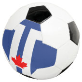Patriotic Soccer Ball with Flag of Toronto, Canada サッカーボール (3/4)