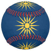 Patriotic Softball with flag of Macedonia, Greece ソフトボール (裏面)