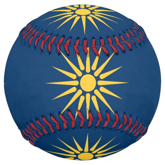 Patriotic Softball with flag of Macedonia, Greece ソフトボール (正面)