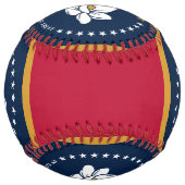 Patriotic Softball with flag of Mississippi, USA ソフトボール (裏面)