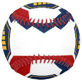 Patriotic Softball with flag of Utah, USA ソフトボール (裏面)