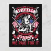 Patriotic Soldier Holding US Flag Postcard シーズンポストカード (正面)