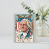 Patriotic Soldier Holding US Flag Postcard シーズンポストカード (スタンド正面)