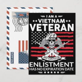 Patriotic Soldier Holding US Flag Postcard シーズンポストカード