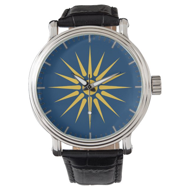 Patriotic, special watch with Flag of Macedonia 腕時計 (正面)