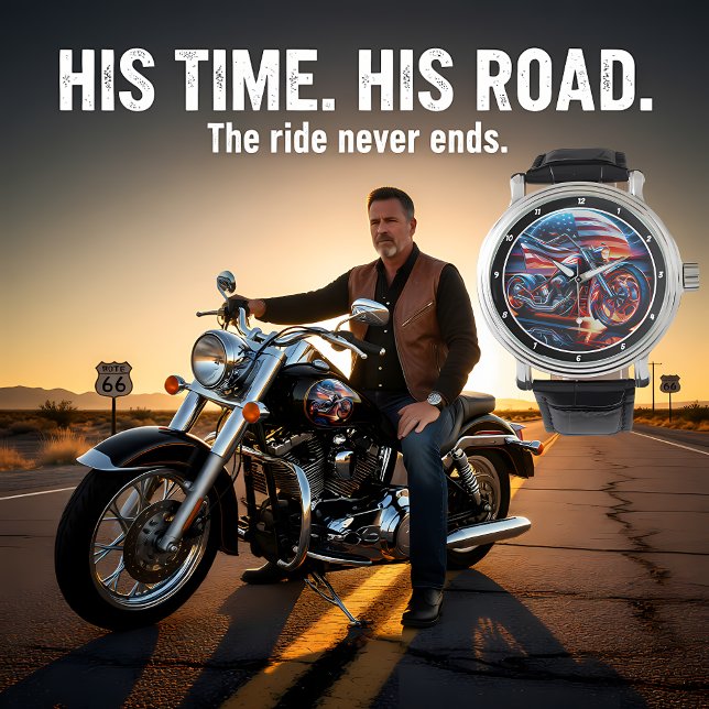 Patriotic Sport Bike, Lunar Ride Watch. 腕時計 (クリエイターアップロード済み)