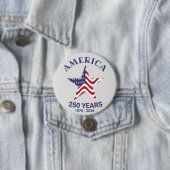 Patriotic Star 250 Years Button American Flag 缶バッジ (インサイチュ)