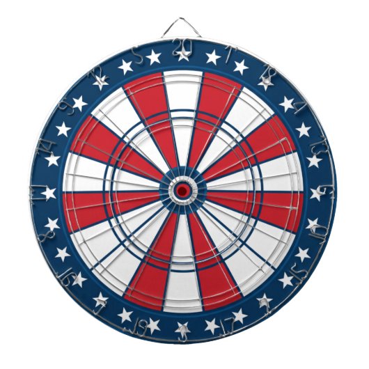 Patriotic Star Dartboard Game Room Wall Decor ダーツボード (正面)