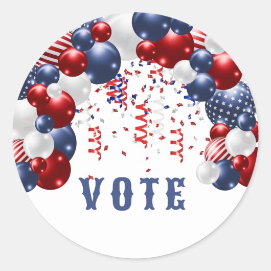 Patriotic Star Spangled Celebration Arch ラウンドシール (正面)