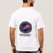 Patriotic Stars Circle Flag Emblem Shirt – United  Tシャツ (裏面)