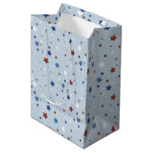 Patriotic Stars Gift Bag ミディアムペーパーバッグ (正面アングル)