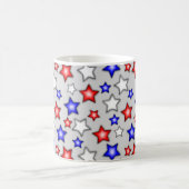 Patriotic Stars - Light Grey Coffee Mug コーヒーマグカップ (中央)