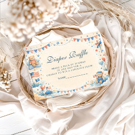 Patriotic Stars & Stripes Diapper Raffle エンクロージャーカード