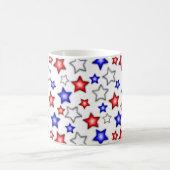 Patriotic Stars - White Coffee Mug コーヒーマグカップ (中央)