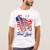 Patriotic Statue of Liberty American Flag "Forever Tシャツ (正面)