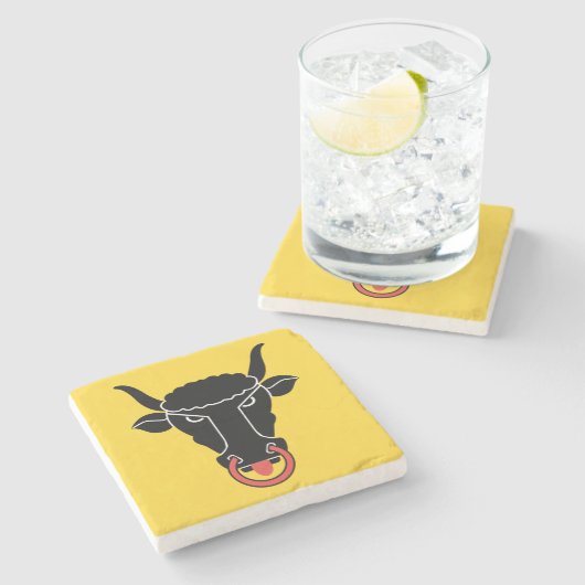 Patriotic stone coaster with Flag of Uri, Swiss ストーンコースター (横)