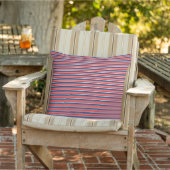 Patriotic Stripes Outdoor Pillow アウトドアクッション (椅子)