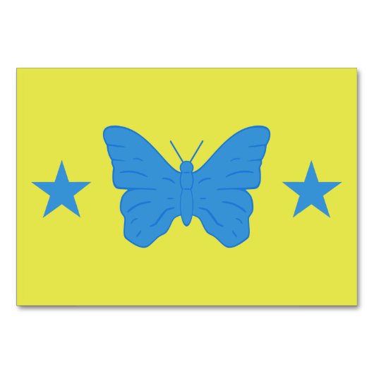 Patriotic table card with Flag of Bady Bassit テーブルナンバー (正面)