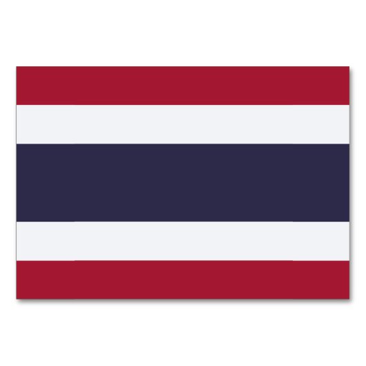 Patriotic table card with Flag of Thailand テーブルナンバー (正面)