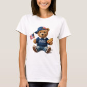 Patriotic Teddy Bear| 250 Years of Freedom  Tシャツ (正面)