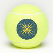 Patriotic Tennis Ball with Flag of Macedonia テニスボール (裏面)