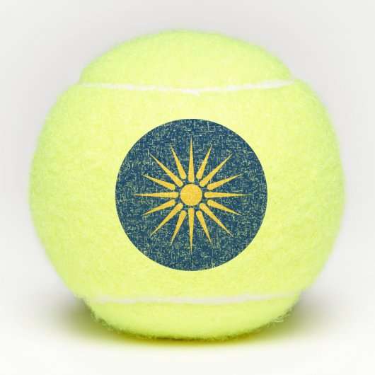 Patriotic Tennis Ball with Flag of Macedonia テニスボール (正面)
