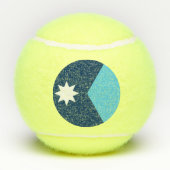 Patriotic Tennis Ball with Flag of Minnesota, USA テニスボール (裏面)