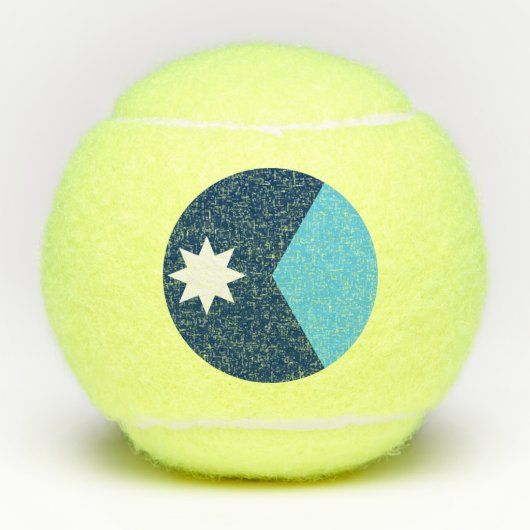 Patriotic Tennis Ball with Flag of Minnesota, USA テニスボール (正面)