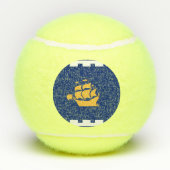 Patriotic Tennis Ball with Flag of Quebec City テニスボール (裏面)