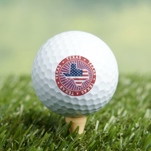 Patriotic Texas Flag State Golf Ball  ゴルフボール (インサイチュ 木)
